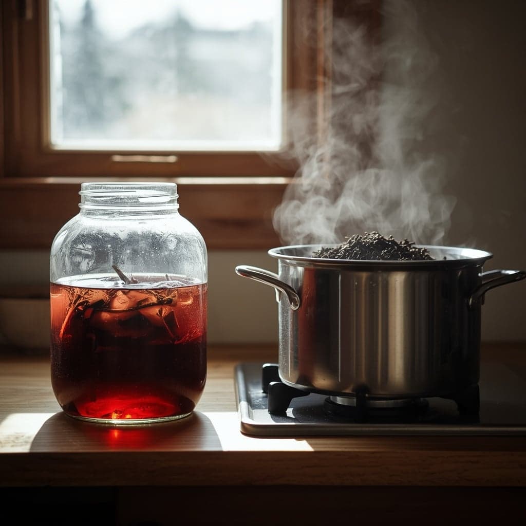 Illustration for the article Cold Soak or Hot Bath, Two Ways to Start a Dye Pot